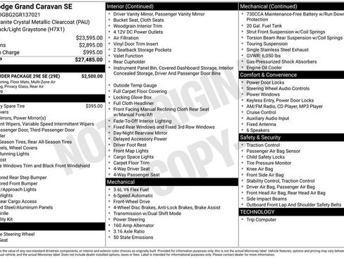 Used 2016 Dodge Grand Caravan SE w/ Quick Order Package 29E SE FWD image 29