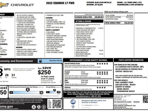Used 2022 Chevrolet Equinox LT FWD image 2