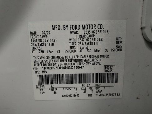 Used 2022 Ford Explorer XLT RWD image 33