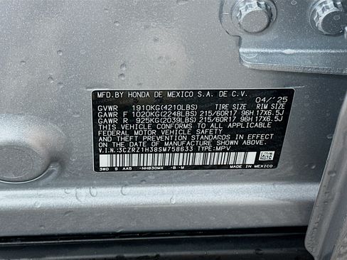 Certified 2025 Honda HR-V LX image 24