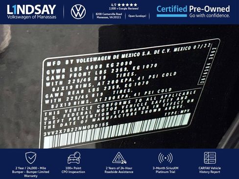 Used 2022 Volkswagen Taos SEL w/ Panoramic Sunroof Package image 26