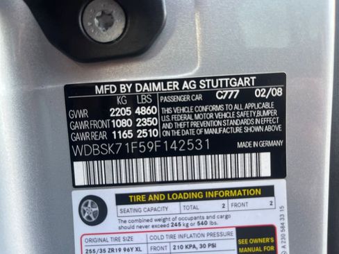 Used 2009 Mercedes-Benz SL 550 SL 550 2D Convertible image 6