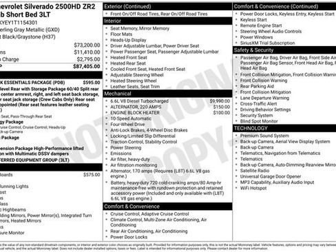 Used 2026 Chevrolet Silverado 2500 ZR2 w/ LPO, Dark Essentials Package AWD/4WD image 27