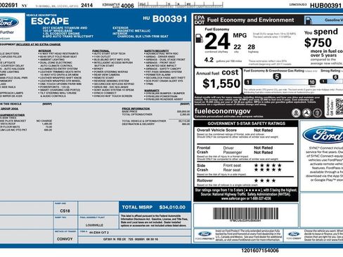 Used 2017 Ford Escape Titanium AWD/4WD image 2