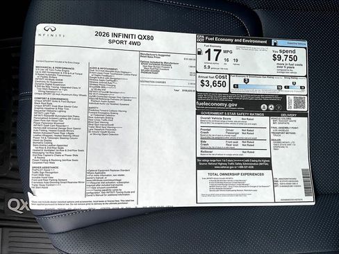 New 2026 INFINITI QX80 4WD w/ Sport Exterior Package image 27