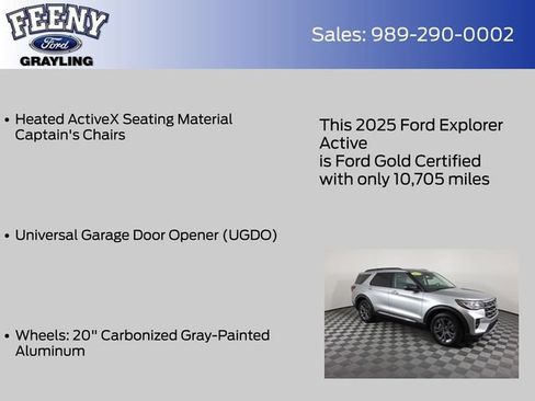 Certified 2025 Ford Explorer Active w/ Active Comfort Package AWD/4WD image 17