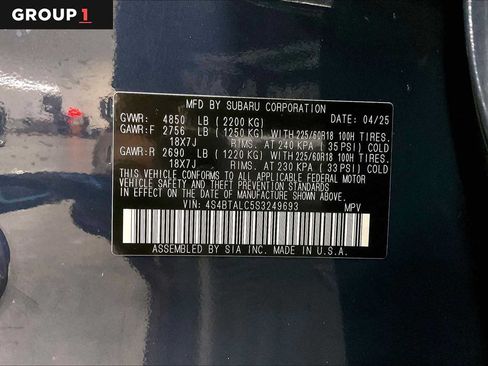 Certified 2025 Subaru Outback Onyx Edition AWD/4WD image 36