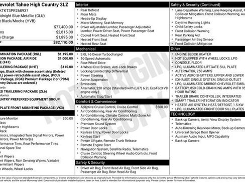 Used 2023 Chevrolet Tahoe High Country w/ LPO, Illumination Package image 11