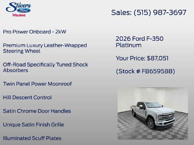 Used 2026 Ford F350 Platinum w/ Platinum Plus Package AWD/4WD image 32