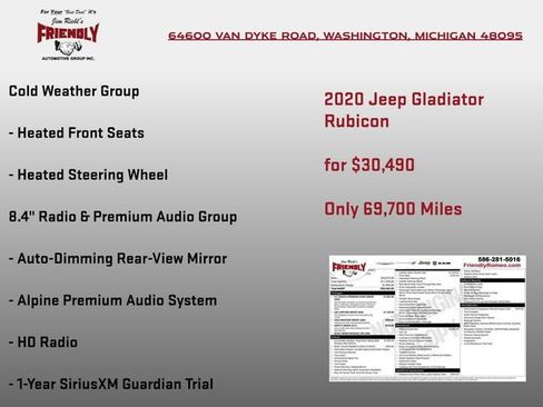 Used 2020 Jeep Gladiator Rubicon AWD/4WD image 4