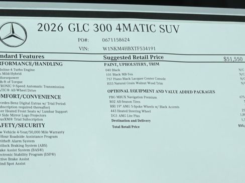 New 2026 Mercedes-Benz GLC 300 4MATIC image 28
