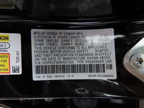 Certified 2024 Honda Civic Sport image 25