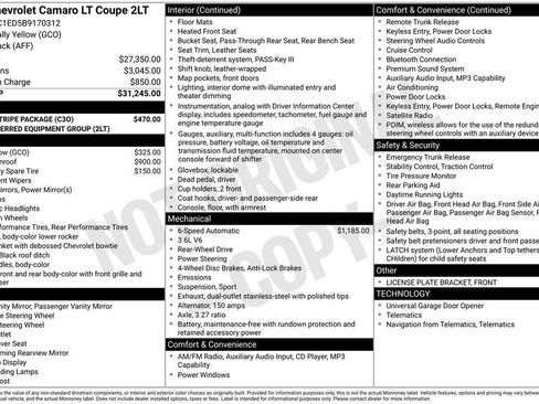 Used 2011 Chevrolet Camaro LT w/ Black Stripe Package RWD image 29