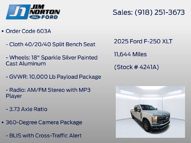 Used 2025 Ford F250 XLT w/ 360-Degree Camera Package AWD/4WD image 8