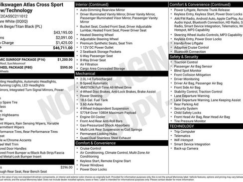 Used 2025 Volkswagen Atlas Cross Sport SE w/ Panoramic Sunroof Package image 7