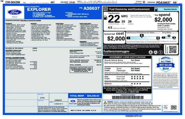 Used 2023 Ford Explorer XLT w/ Equipment Group 202A AWD/4WD image 39