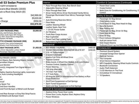 Used 2017 Audi S3 Premium Plus w/ Technology Package AWD/4WD image 42