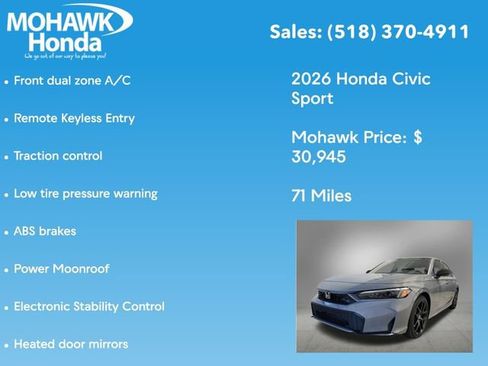 New 2026 Honda Civic FWD Hybrid Sedan image 7