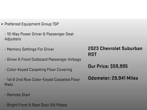 Used 2023 Chevrolet Suburban RST w/ Sport Performance Package image 6