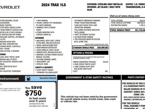 Used 2024 Chevrolet Trax LS w/ Driver Confidence Package FWD image 8