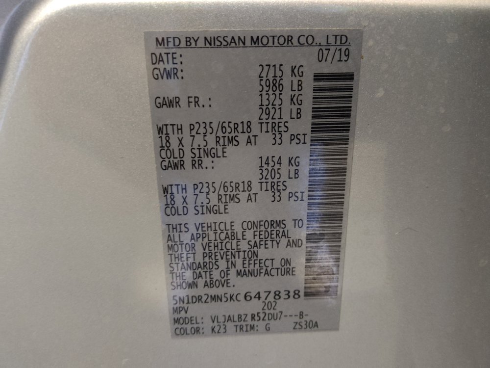 Used 2019 Nissan Pathfinder S FWD image 33