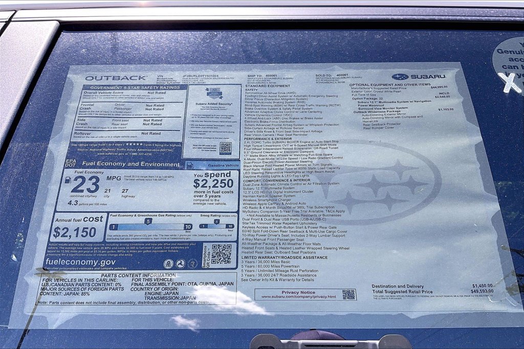 New 2026 Subaru Outback Wilderness w/ Wilderness Package AWD/4WD image 17