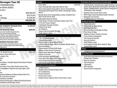 Used 2022 Volkswagen Taos SE w/ Panoramic Sunroof Package image 10