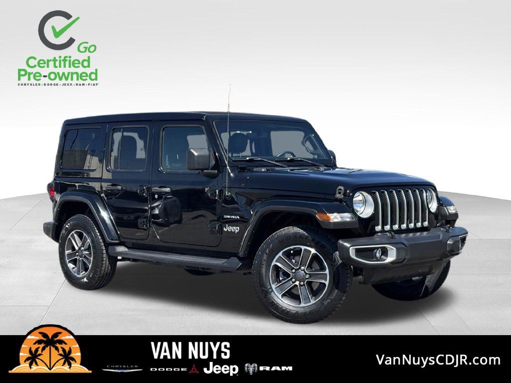 Certified 2023 Jeep Wrangler Unlimited Sahara w/ Cold Weather Group AWD/4WD image 1