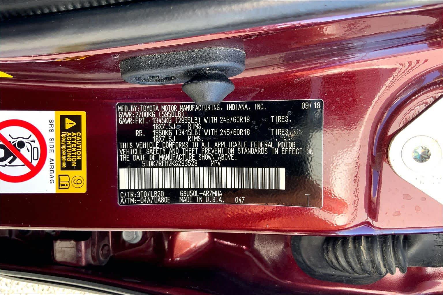Used 2019 Toyota Highlander XLE FWD image 36