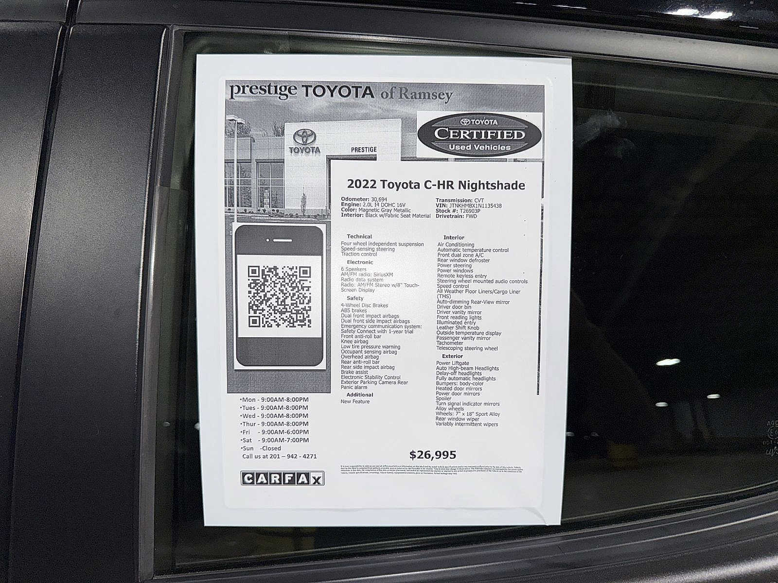 Used 2022 Toyota C-HR Nightshade FWD image 13