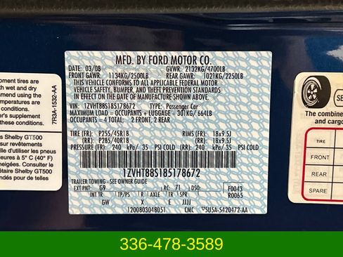 Used 2008 Ford Mustang Shelby GT500 RWD image 25