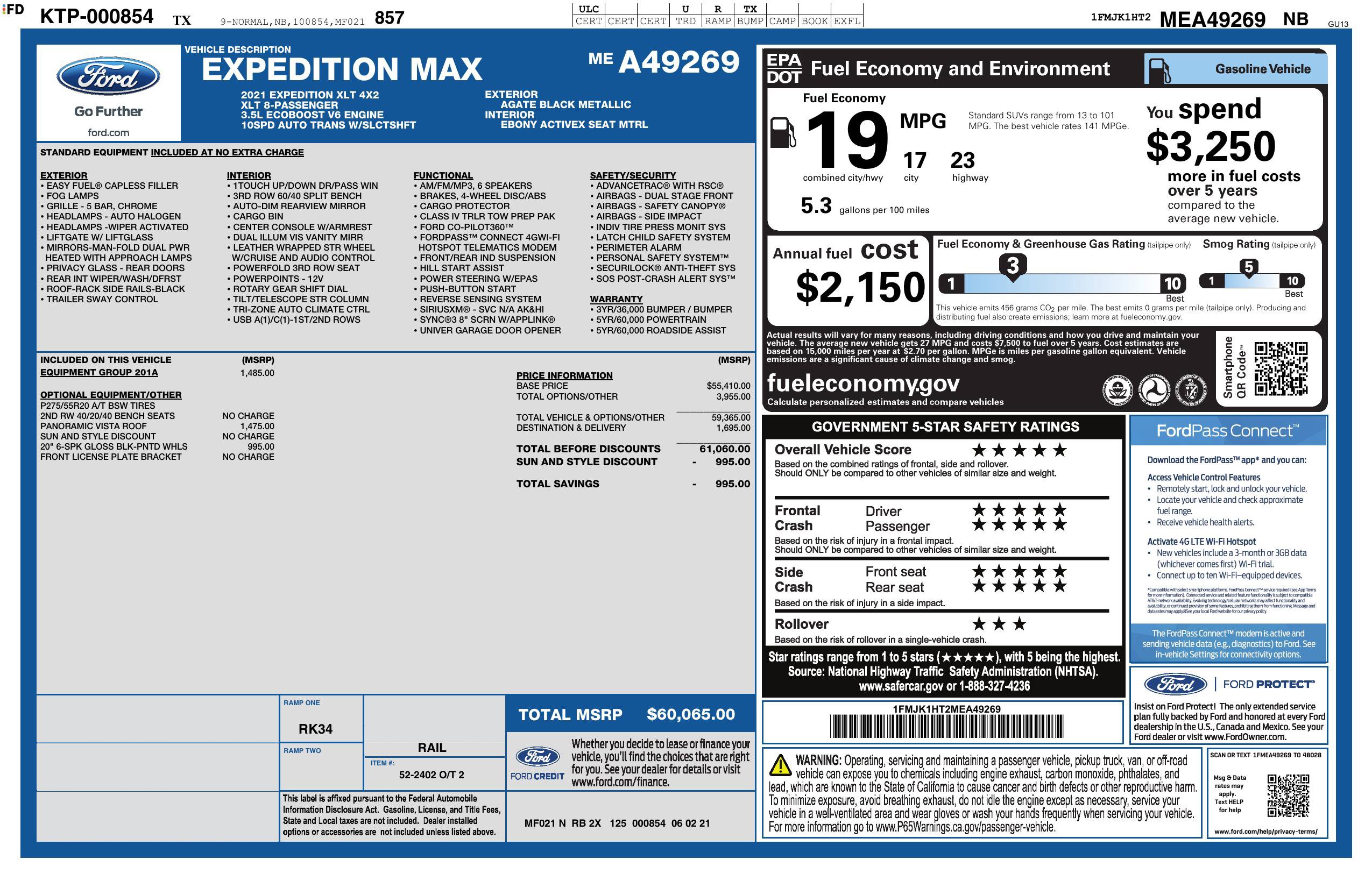 Used 2021 Ford Expedition Max XLT RWD image 3