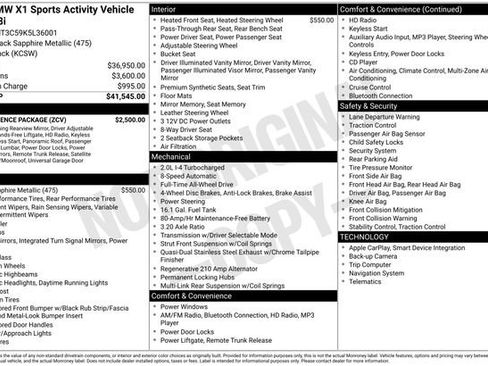 Used 2019 BMW X1 xDrive28i w/ Convenience Package image 47