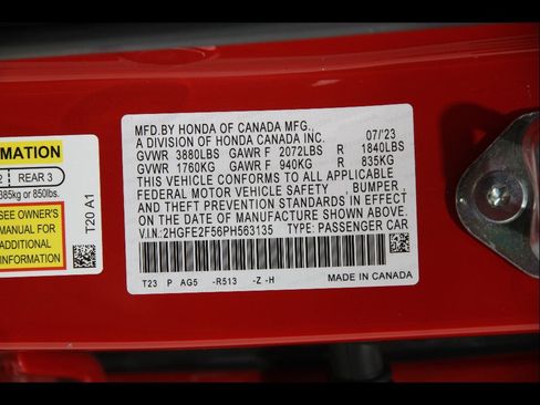 Certified 2023 Honda Civic Sport image 21