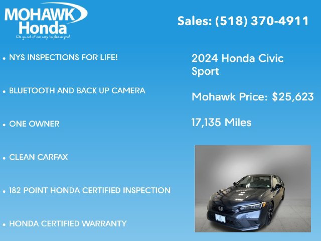 Certified 2024 Honda Civic Sport image 8