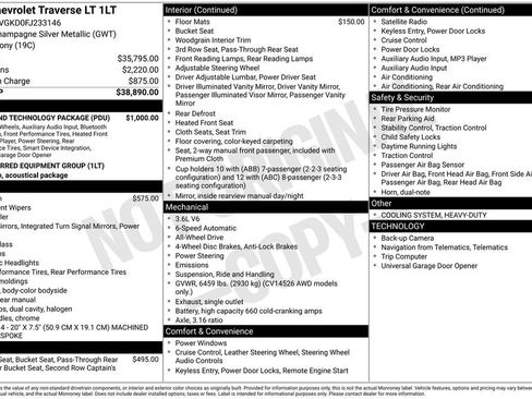 Used 2015 Chevrolet Traverse LT w/ Style and Technology Package image 11