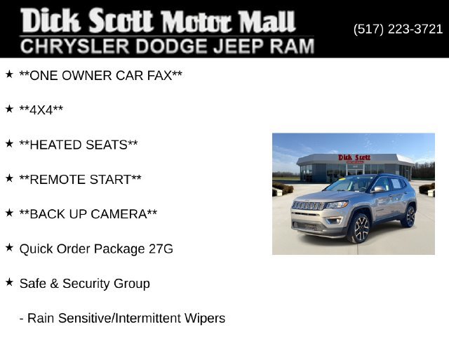 Used 2018 Jeep Compass Limited w/ Safe & Security Group AWD/4WD image 9