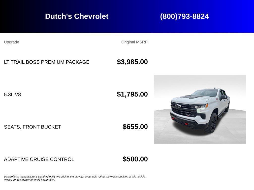 Used 2026 Chevrolet Silverado 1500 LT Trail Boss w/ LT Trail Boss Premium Package AWD/4WD image 6