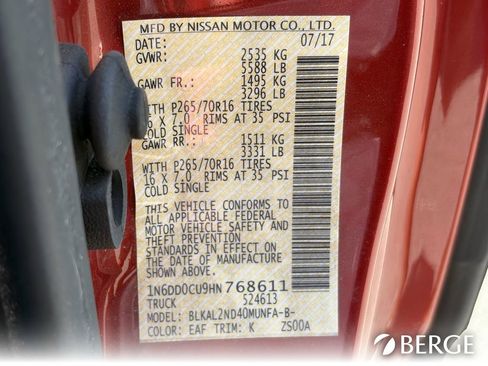 Used 2017 Nissan Frontier SV w/ SV Value Truck Package RWD image 33