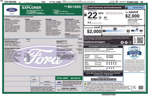 Used 2023 Ford Explorer Limited w/ Equipment Group 301A AWD/4WD image 6