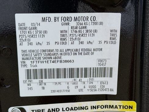 Used 2014 Ford F150 Limited AWD/4WD image 34