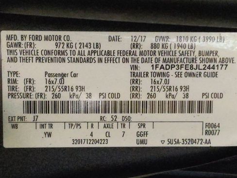 Used 2018 Ford Focus SE w/ Interior Protection Package FWD image 33