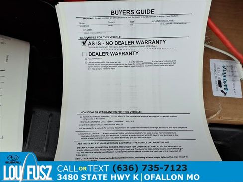 Used 2016 Nissan Murano SV w/ Premium Package image 36