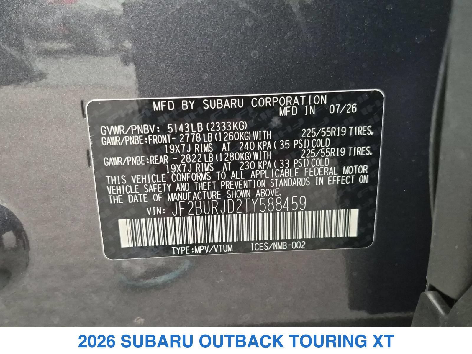 New 2026 Subaru Outback Touring XT AWD/4WD image 27