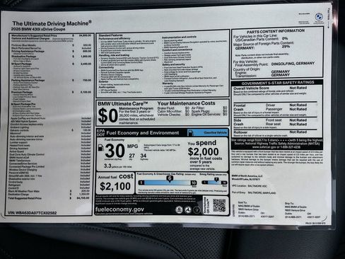 New 2026 BMW 430i xDrive Coupe w/ M Sport Package AWD/4WD image 43