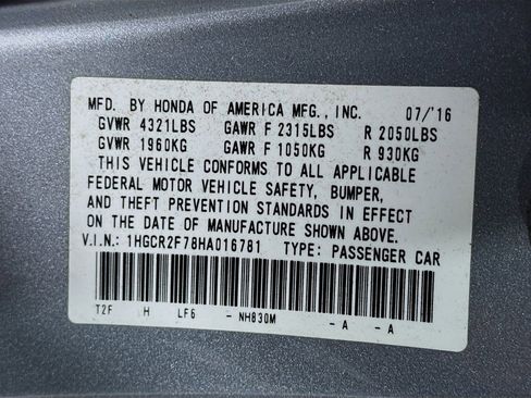 Used 2017 Honda Accord EX image 7