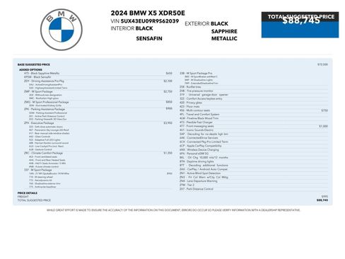 Used 2024 BMW X5 xDrive50e w/ Executive Package AWD/4WD image 2