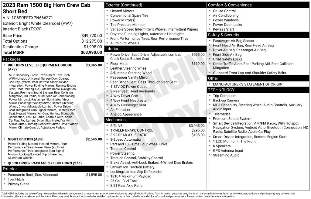 Used 2023 RAM 1500 Big Horn AWD/4WD image 4