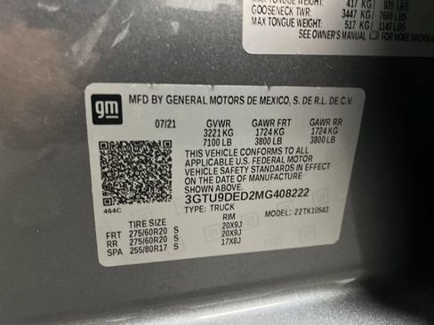 Certified 2021 GMC Sierra 1500 SLT w/ SLT Convenience Package AWD/4WD image 33