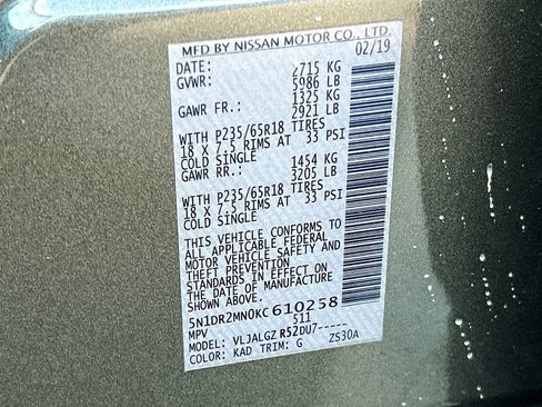 Used 2019 Nissan Pathfinder SL FWD image 33